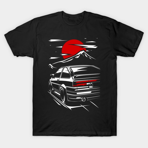 Toyota AE86 Trueno Sprinter T-Shirt by racingfactory